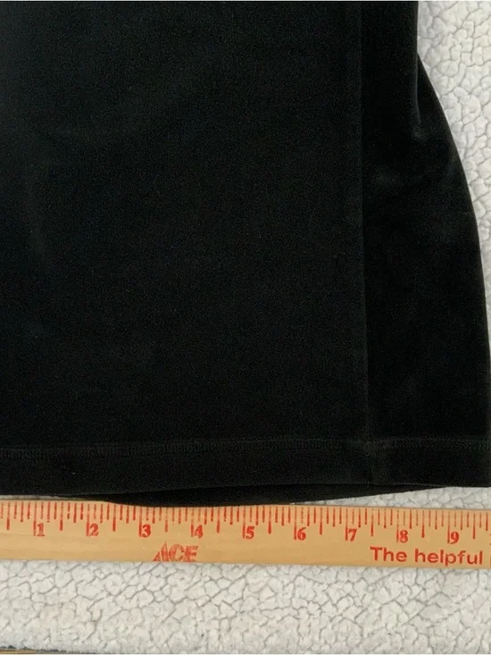 Calvin Klein Velour Pants Women's 1X Black Pull On Elastic Waist Comfy Wide Leg - Picture 14 of 16
